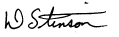 Darrel Stinson, M.P. signature