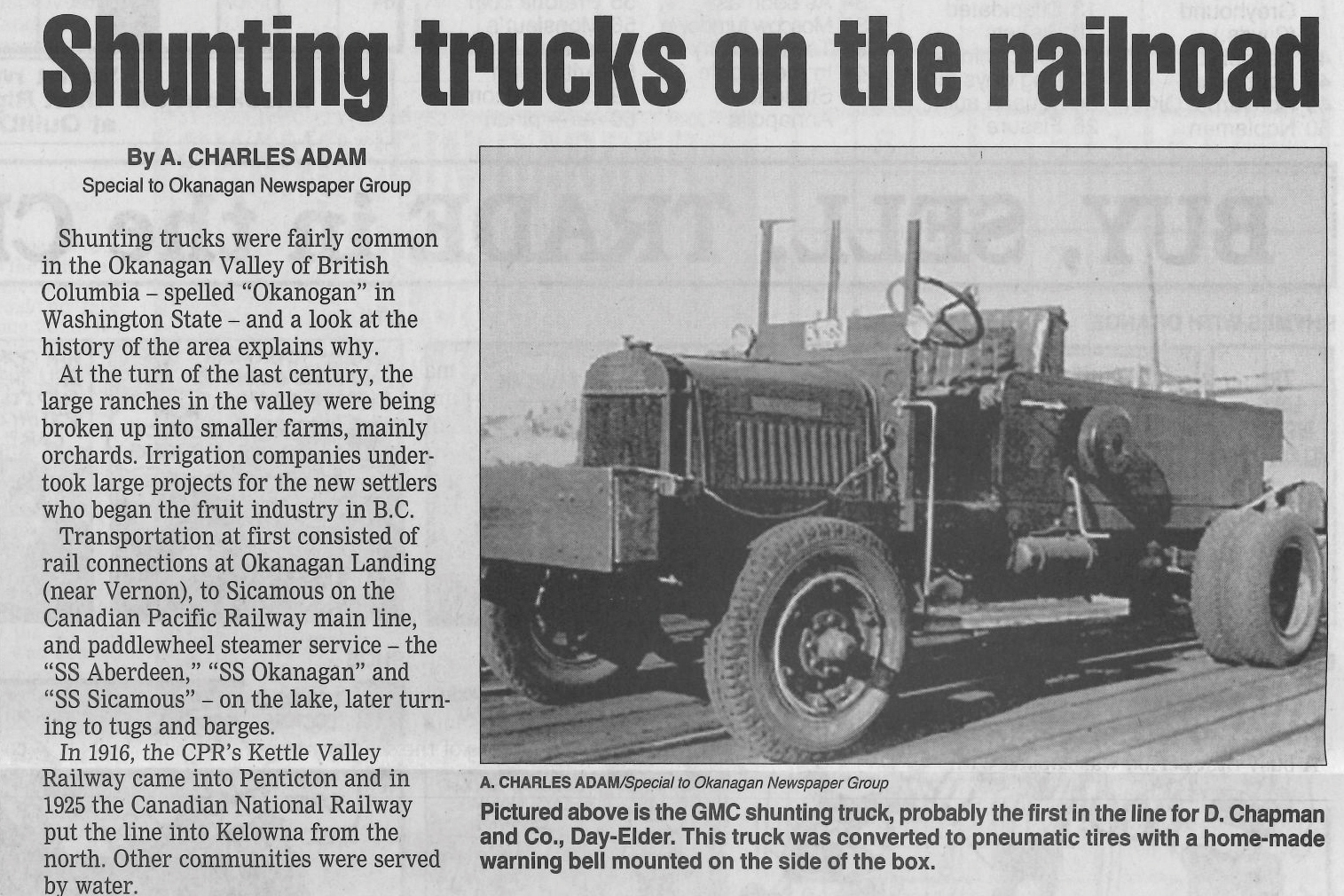 2022 article on shunting trucks - Kelowna Courier